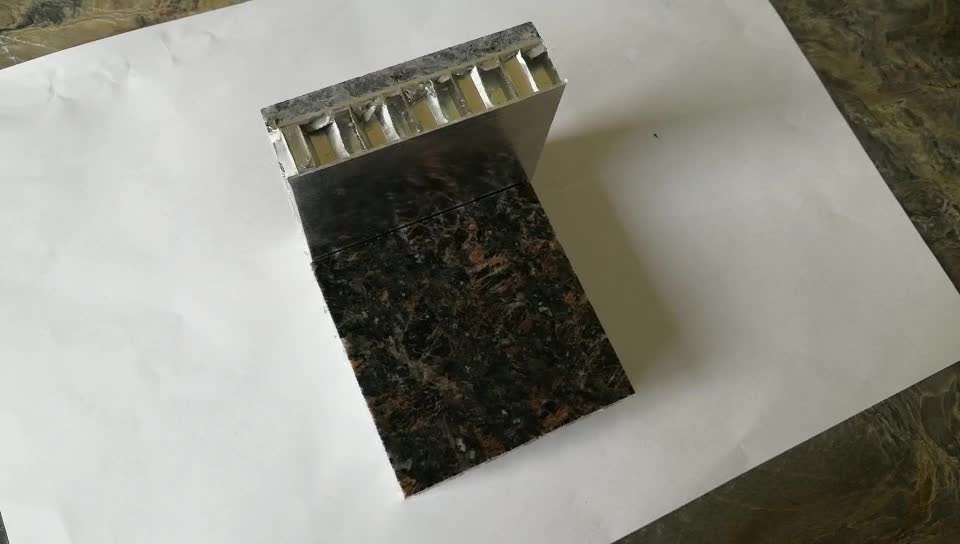 Tan Brown Granite Backed Aluminum Honeycomb Wall Panel