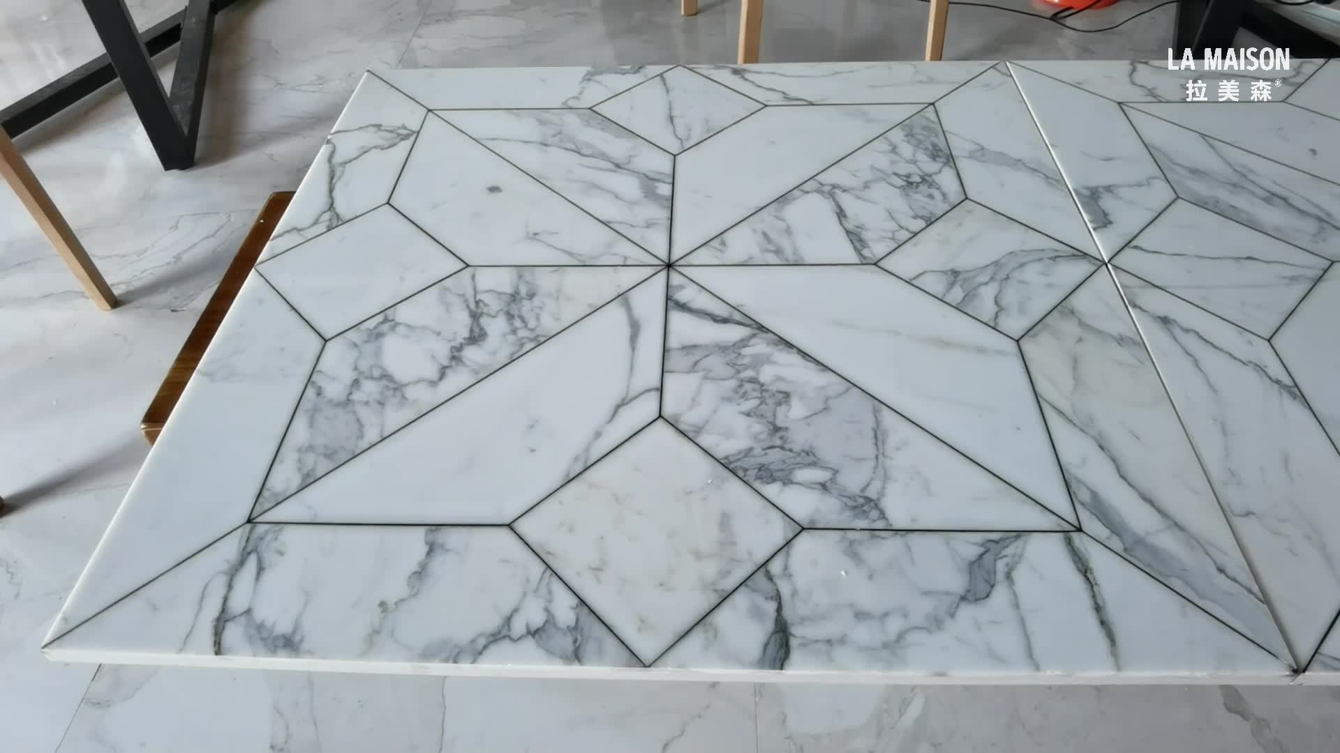 Calacatta White CNC Carving Wall Panel
