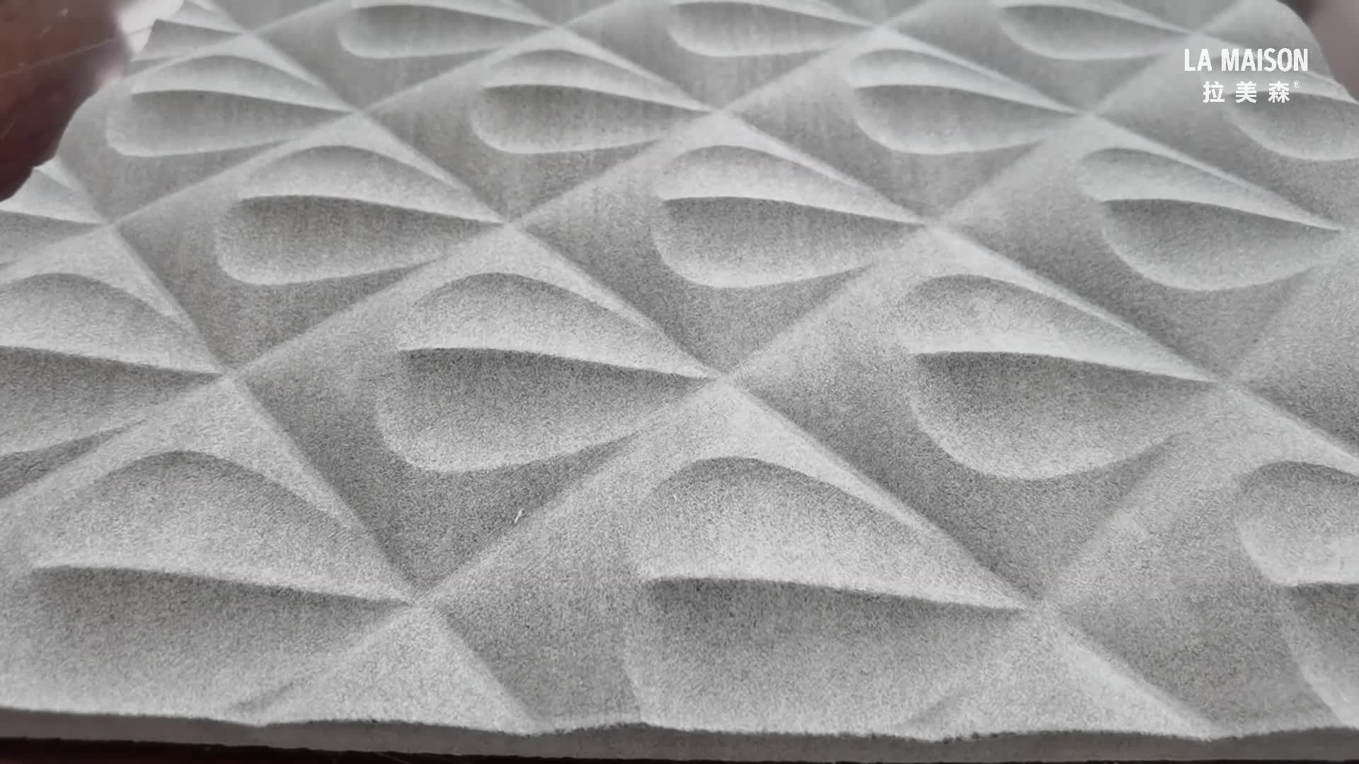 Lyon Grey Natural Marble CNC 3D Carving Wall Panels