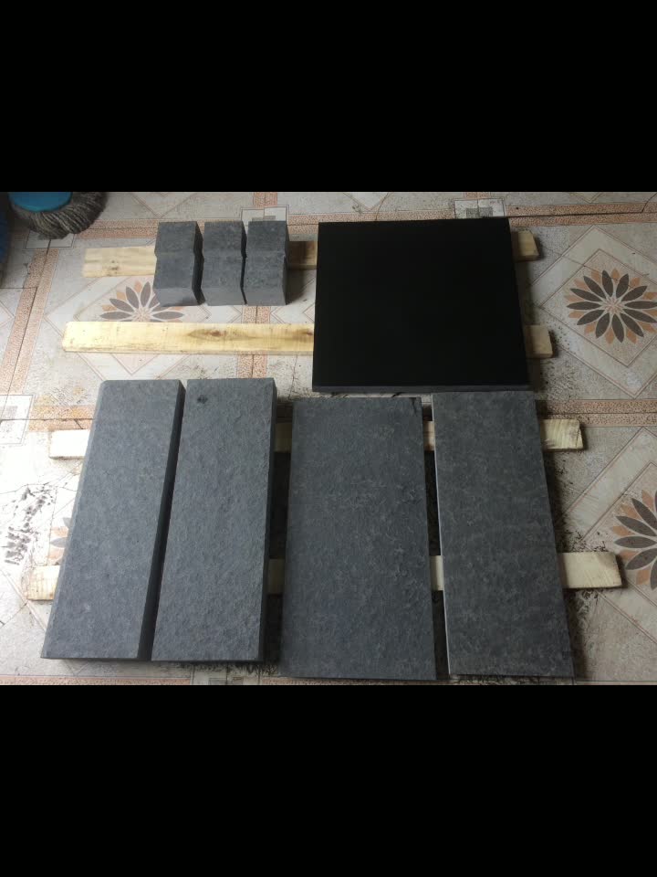 Absolute Black Mongolian Granite Flooring Tiles