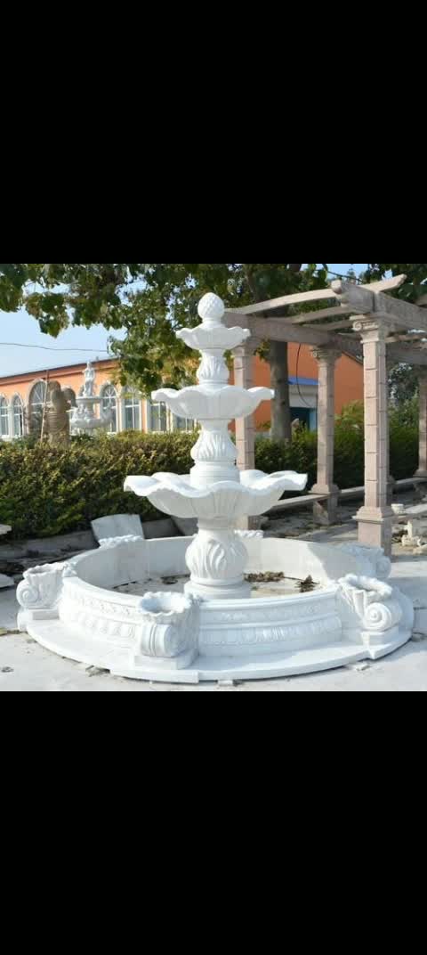 Beauty Sculptured Mixed Color Marble Fountains Statues
