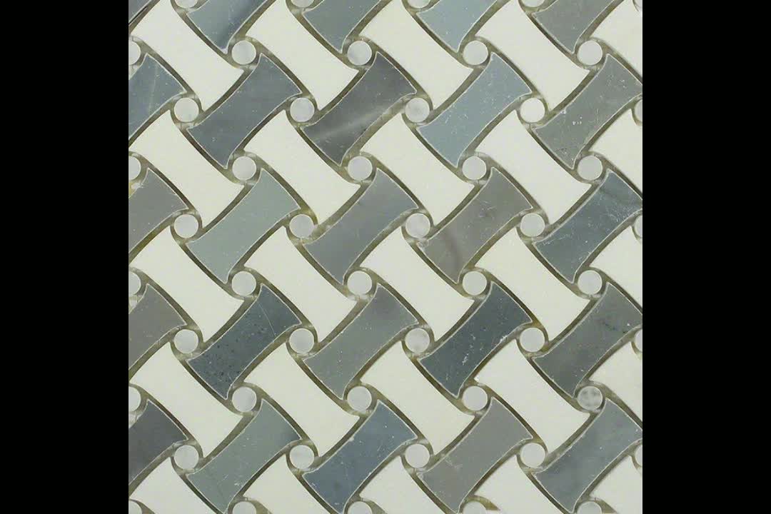 Bianco Carrara White Marble Mosaic Tiles For Wall Decoration