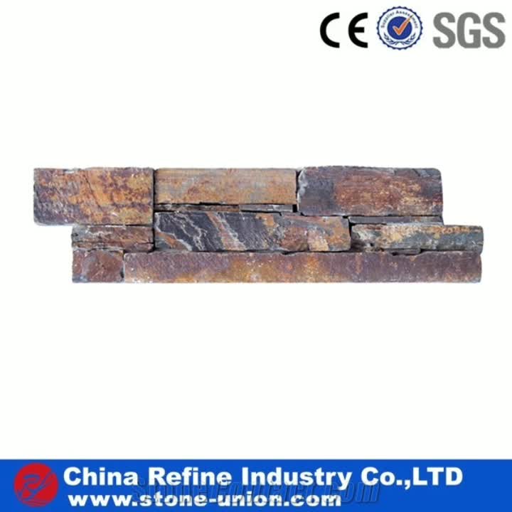 Cheap Chinese Rusty Slate Culture Stone For Wall