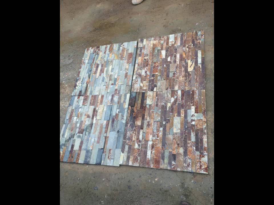 Chinese Cheap Rusty Brown Slate Flooring Tiles
