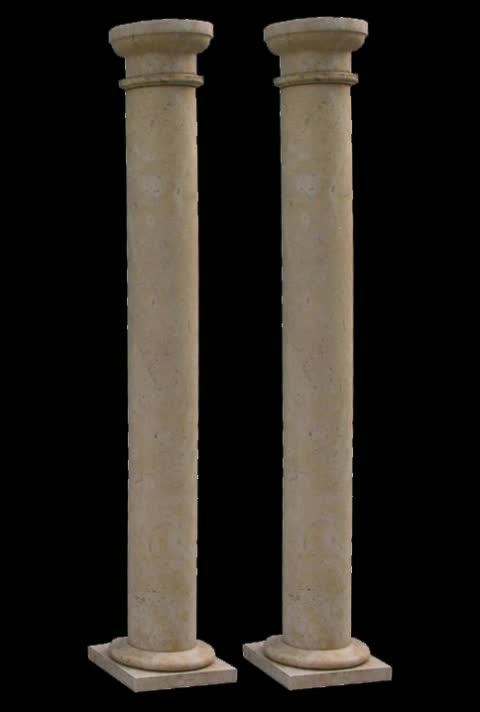 High Quality Beige Marble Sculptured Home Decorated Pillars