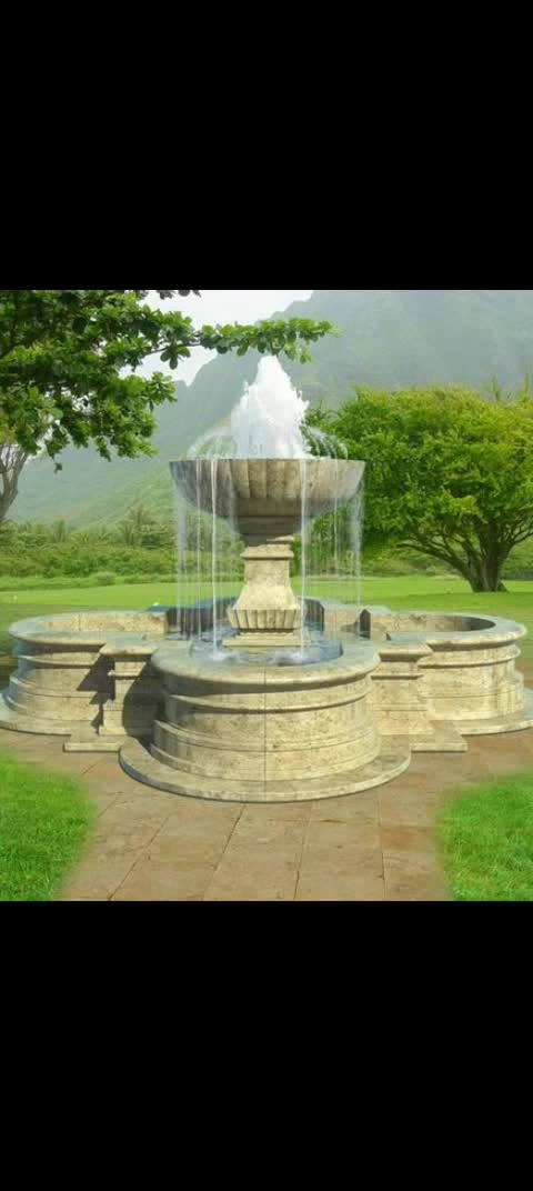 Yellow Limestone Human Statue Fountains & Water Features