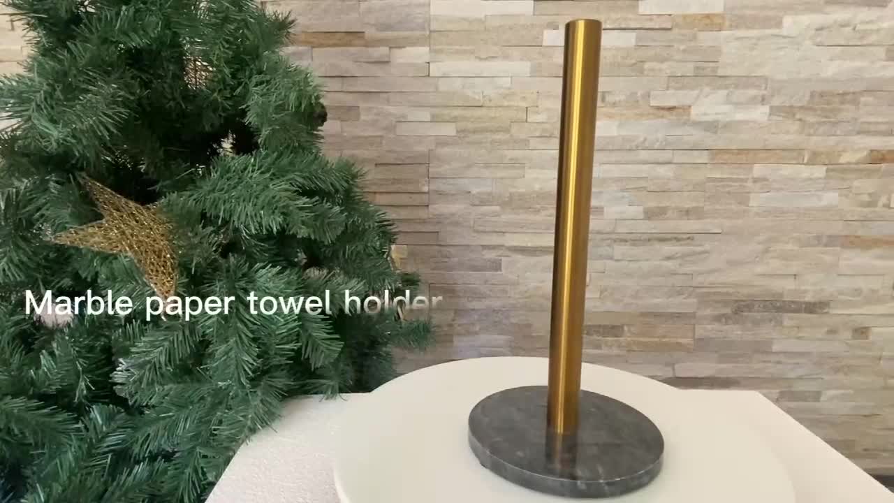 UNION DECO Marble Paper Towel Holder Stand For Home
