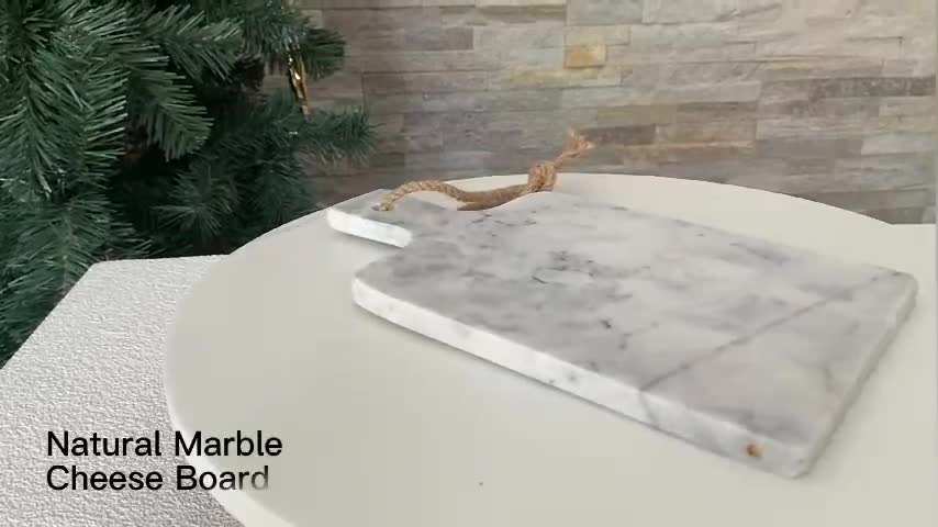 UNION DECO White Marble Cutting Board And Serving Tray
