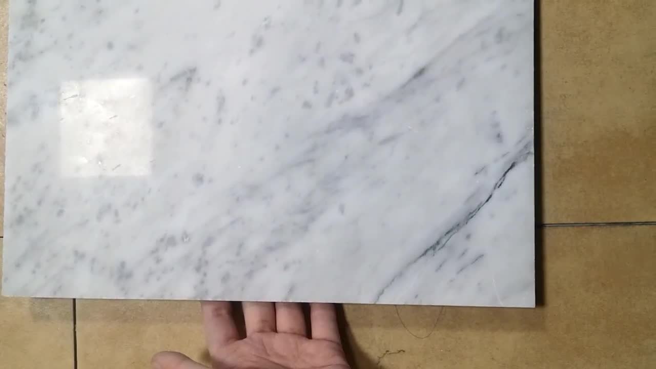 ACM Backed Calacatta Marble Panel For Bathroom Wall