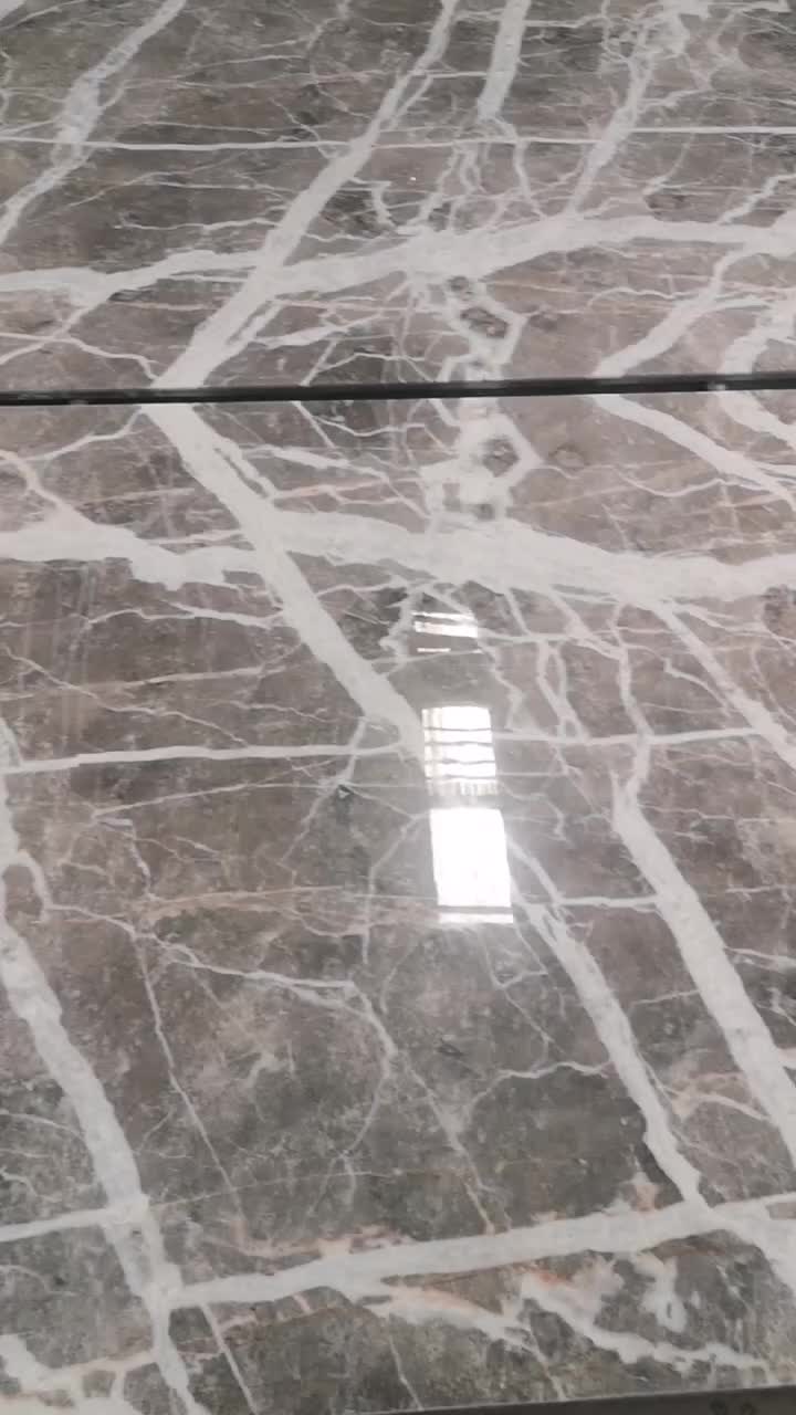 Translucent Italy Casual Gray Marble Backlit Glass Panels