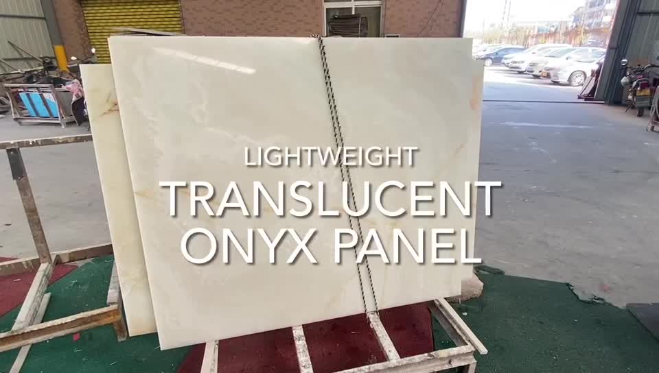 White Onyx Translucent Backed For Backlit Honeycomb Panels