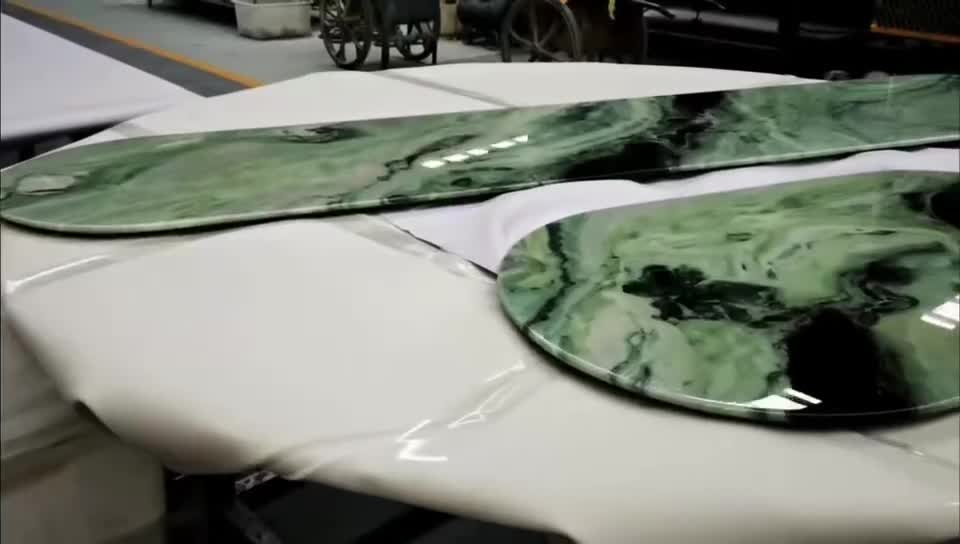 Ornament Chinese Green Cold Ice Jade Marble Big Slab