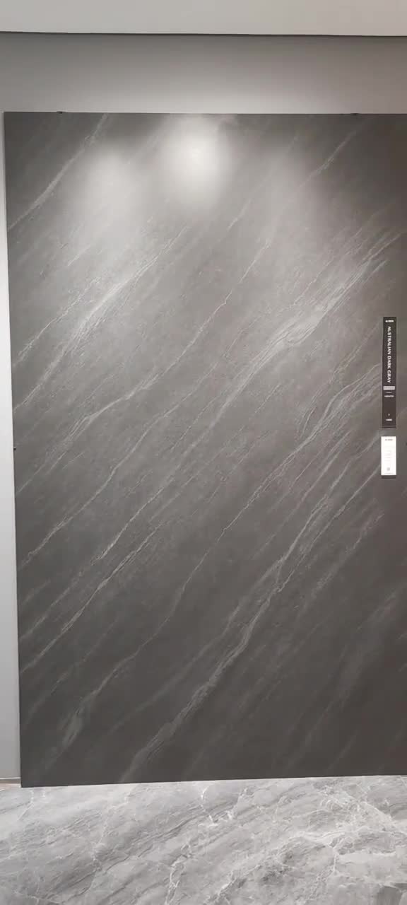 1600*3200MM  GLOSSY AUSTRALIAN DARK GRAY PORCELAIN SLAB