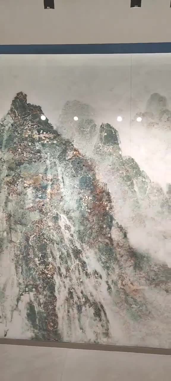 1600*3200MM  GLOSSY SPLENDUD JADE CLOUD PORCELAIN SLAB