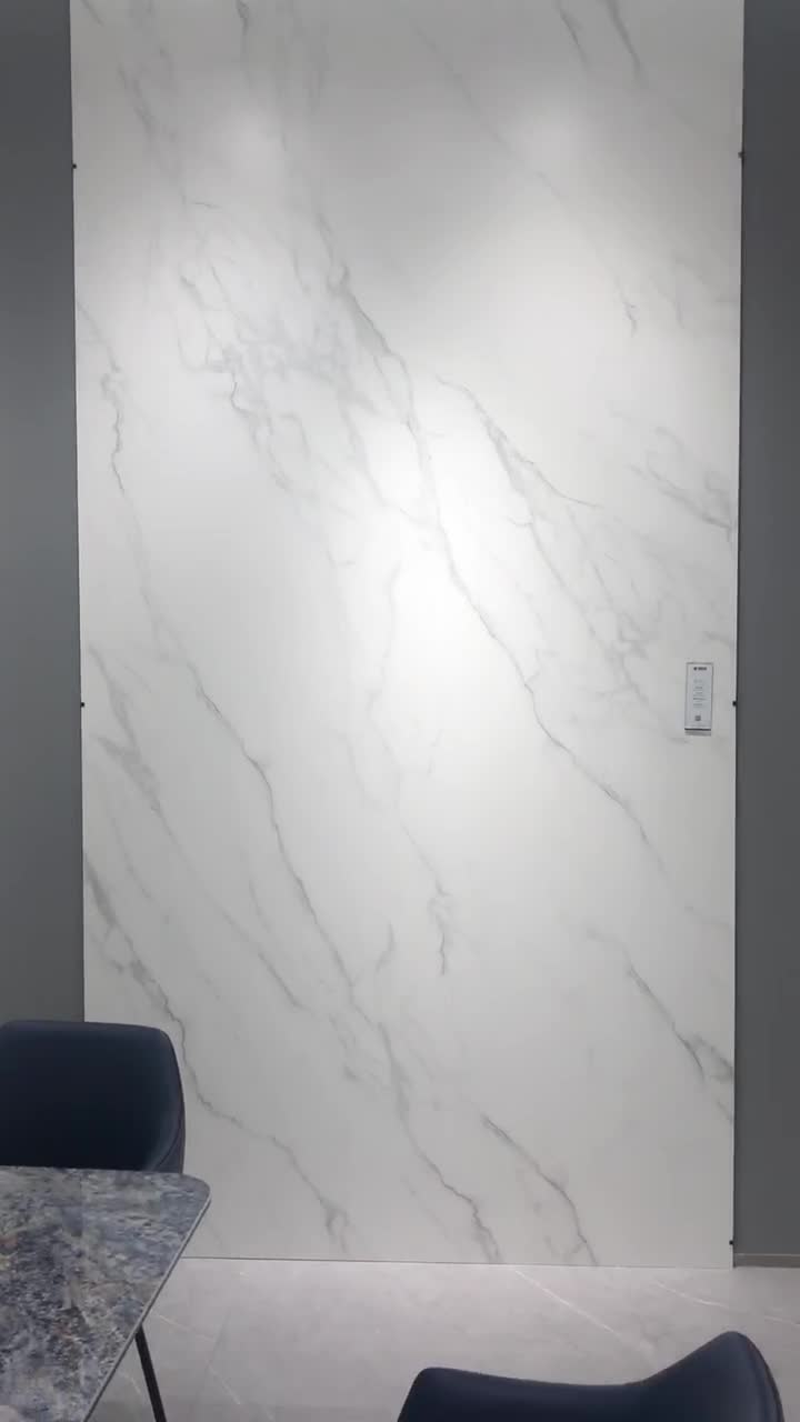 1600*3200MM SNOW WHITE POLISHED MATT PORCELAIN SLAB