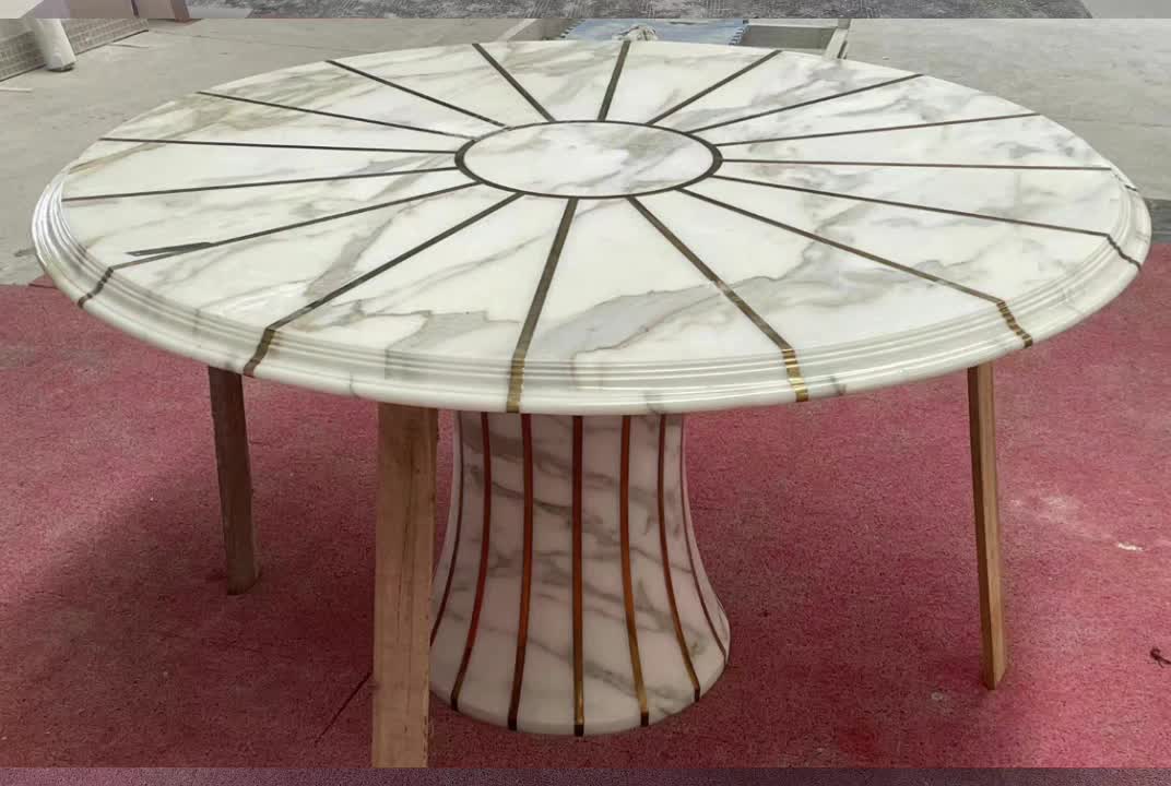 Home Decor Nordic Modern Calacatta Gold Marble Table