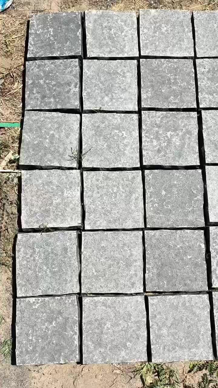 Landscape  Square Mongolia Black Granite Cube Garden Stone