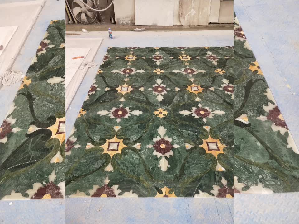 Marble Entrance Flower Floor Medallion Pattern Design Tile