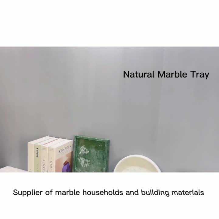 UNION DECO Natural Marble Tray, Trays, Serving Tray