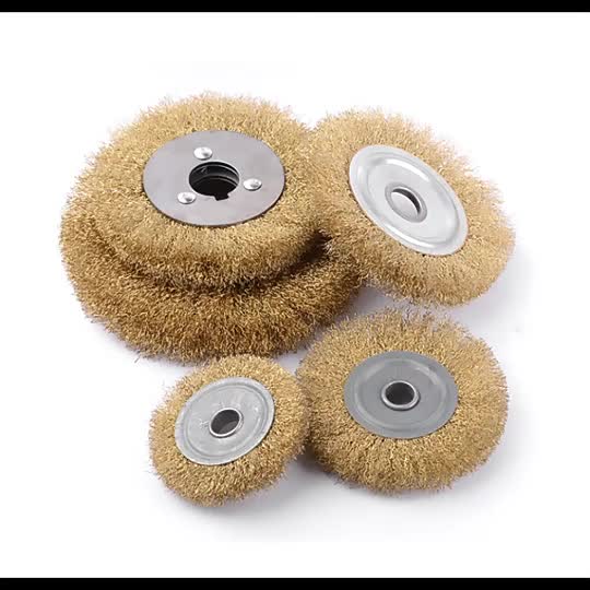 Flat Round Coarse Crimped Steel Wire Wheel Brushes