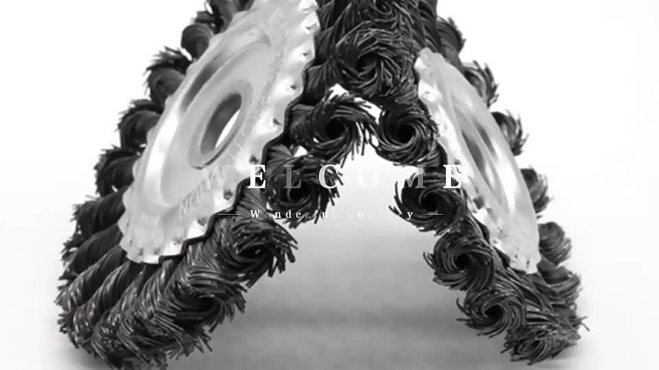 Twist Wire Parallel Fine Strand Wire Round Wheel Brush