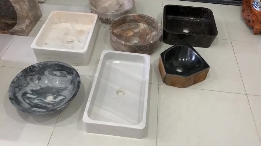 Pink Marble Basin Bowl Washing Sink
