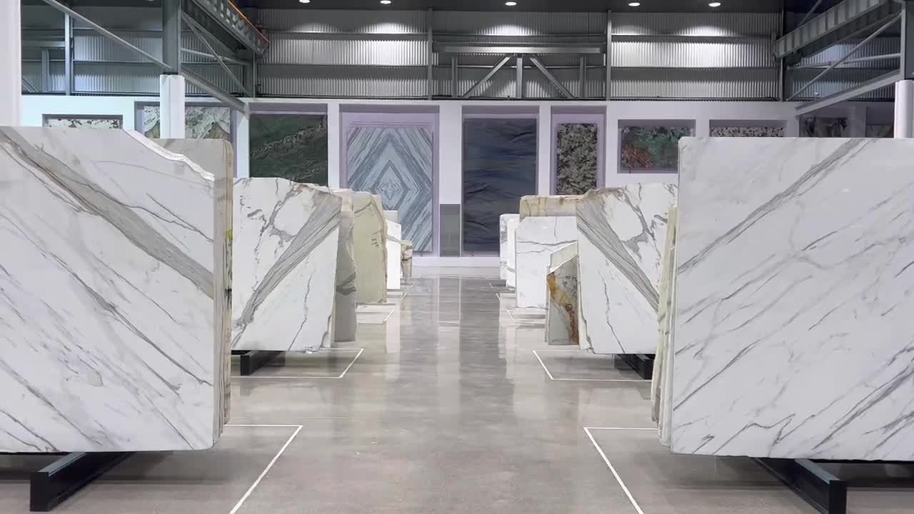Italy Calacatta Carrara Marble Slabs, Pure White Marble Slab
