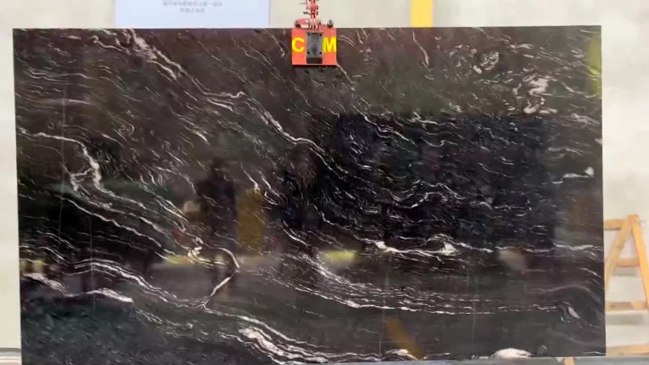 Magma Vein Cosmic Black Granite