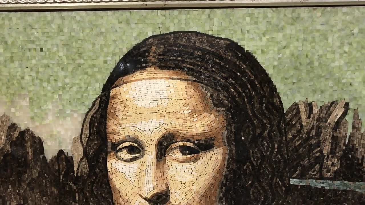 Quality Mona Lisa Pattern Marble Mosaic Wall Decoration