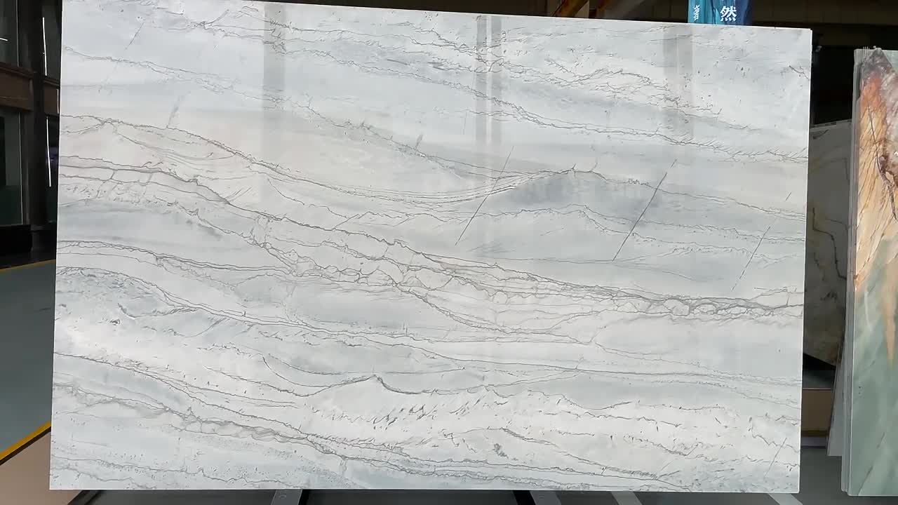 Quality Polished Infinity White Quartzite，Calacatta White