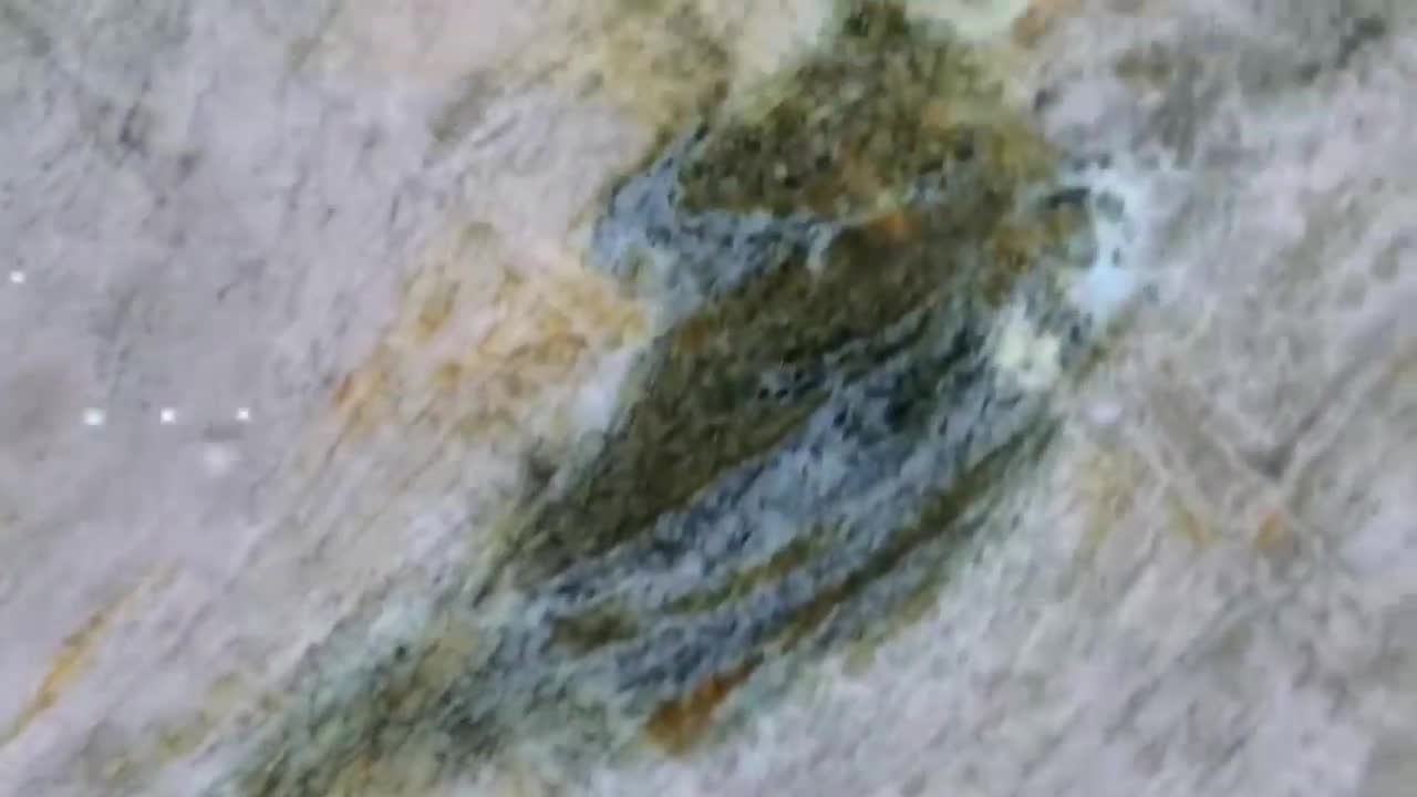 Dunhuang Frescoes Big Slab Bookmatched Yellow Blue Color