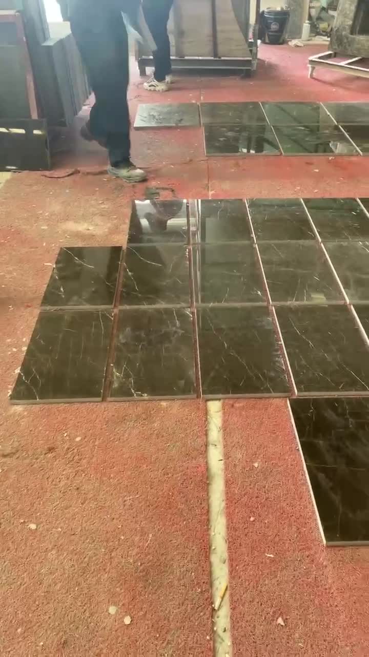 Gold Jade Brown /Black Marble Slabs Floor Wall Tile