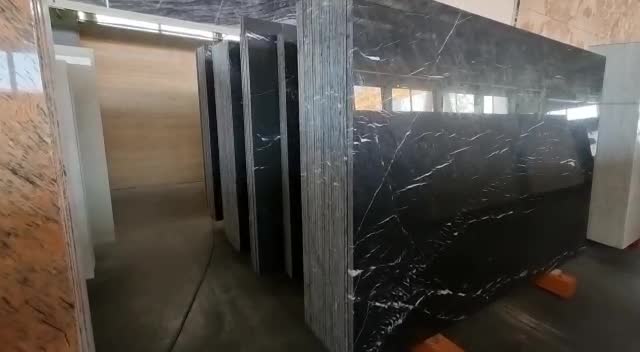 Nero Marquina Slabs, Persian Nero Marquina Marble