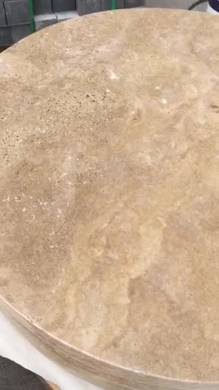 Beige Classic Travertine Plinth Coffee Table Stone Furniture