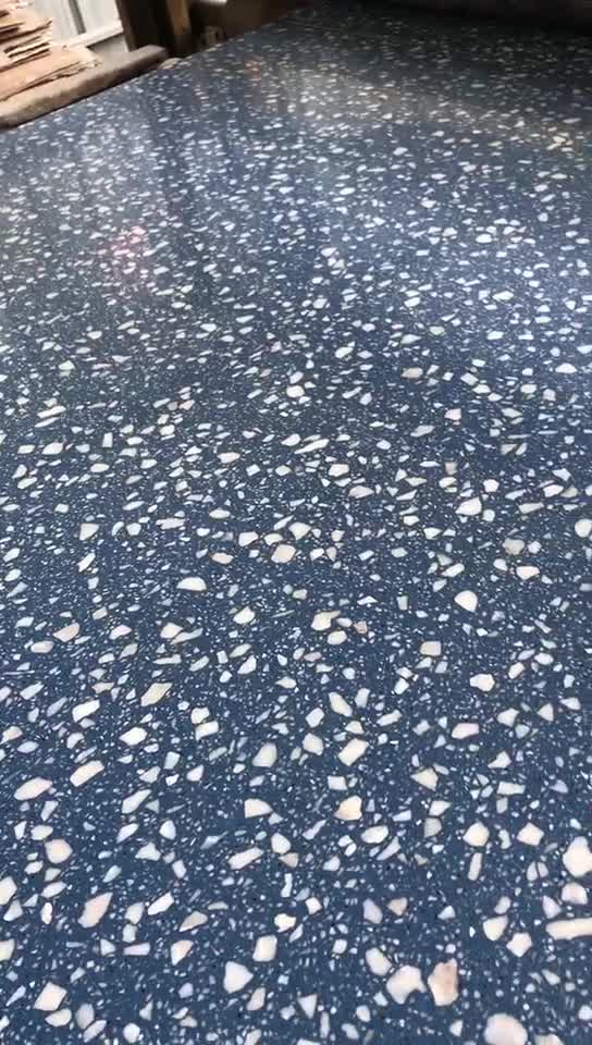 Sky Blue Terrazzo With White Marble Chips Blue Terrazzo Slab