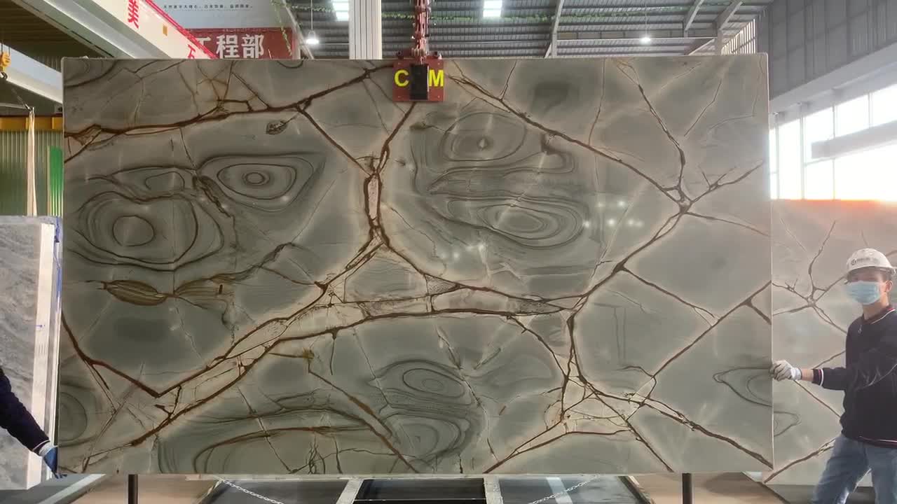 Blue Roma Quartzite Slabs, Azul Mare Quartzite Slabs