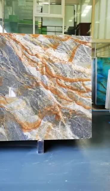 Gold With Black Vein Quartzite Tiles & Slabs