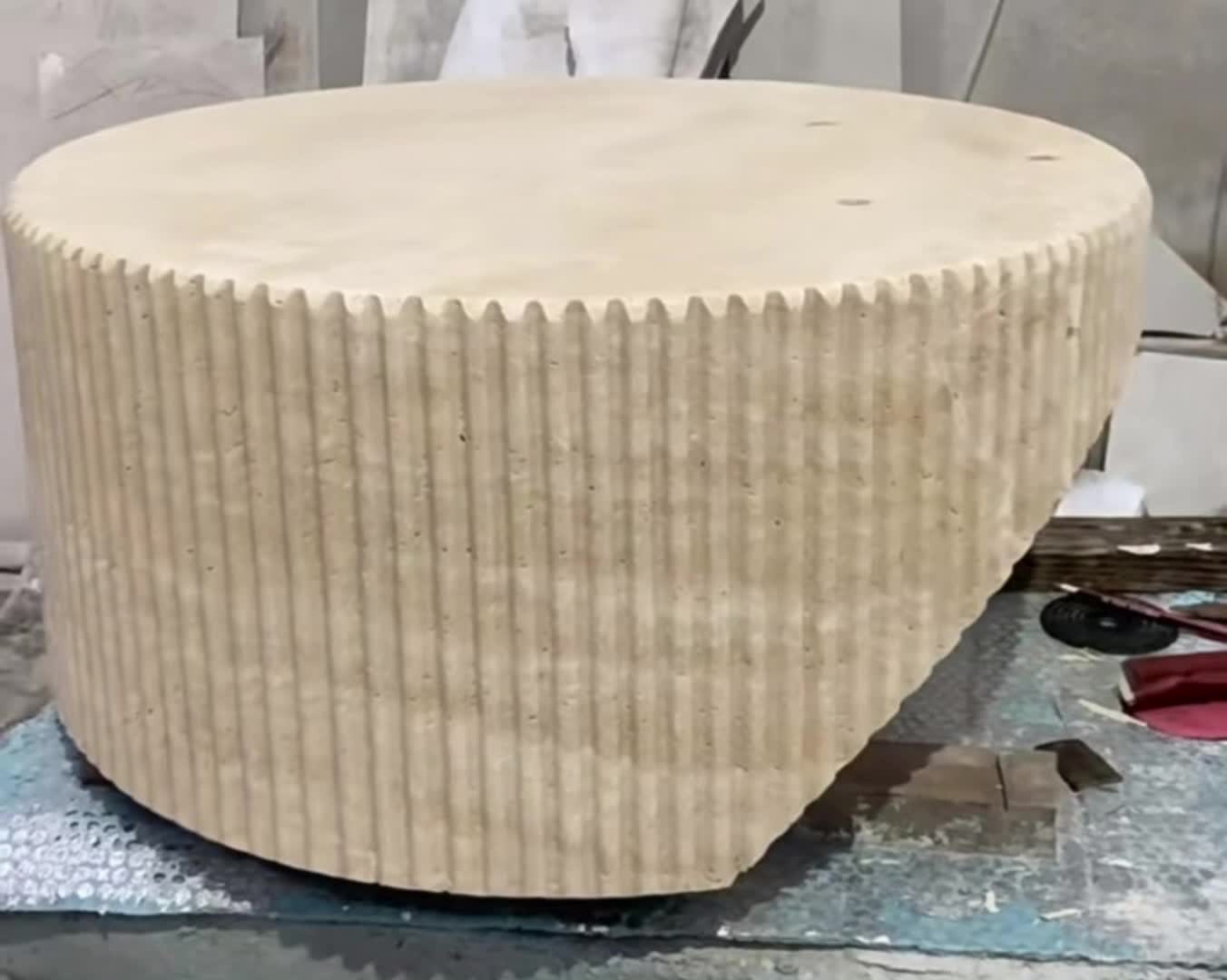 Honed Beige Natural Travertine Coffee Tea Table Furniture