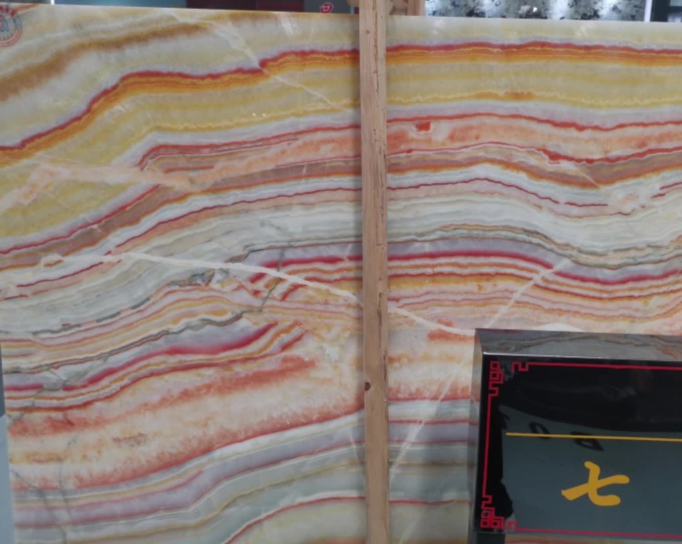 Popular Rainbow Multi Colored Onyx Slabs