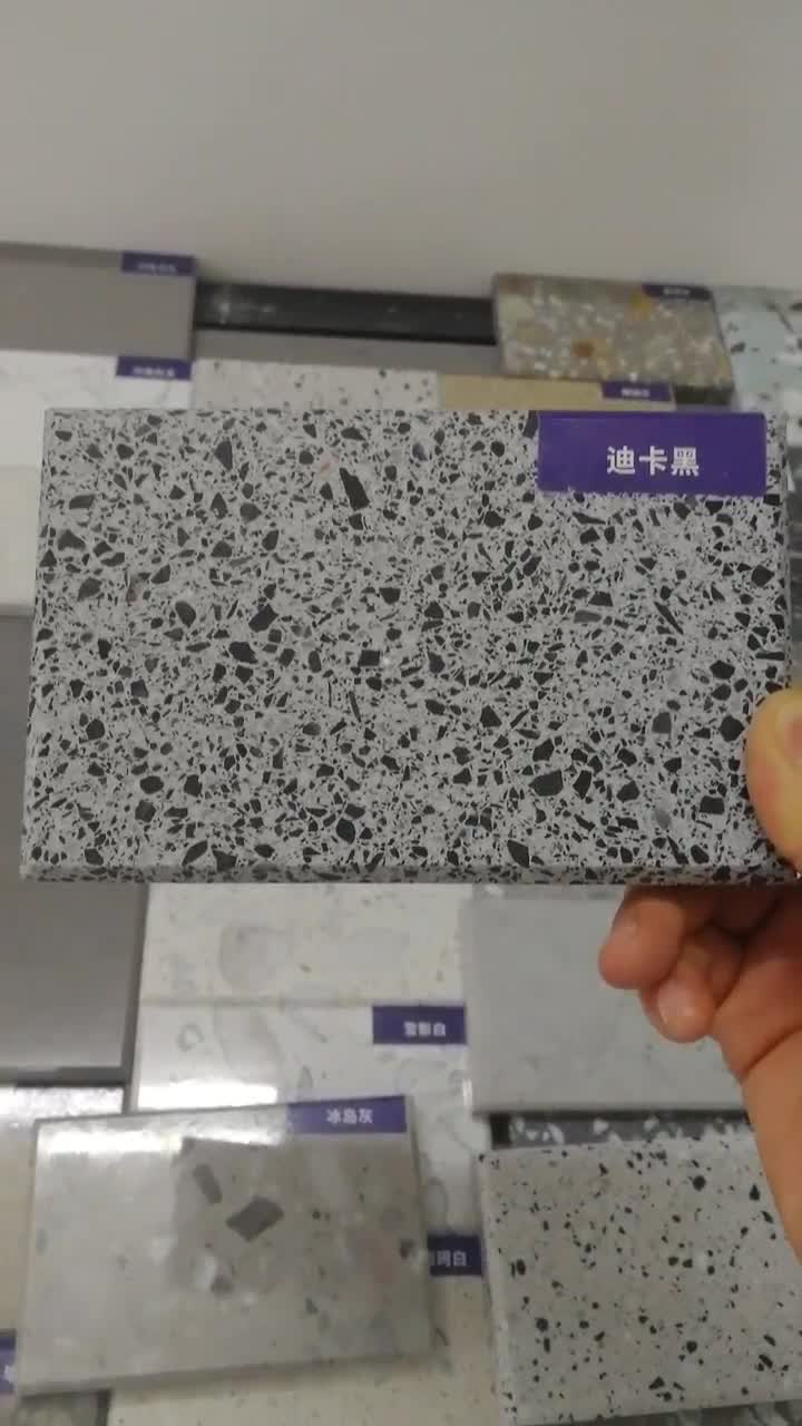 White And Black Cement Terrazzo Bar Tops