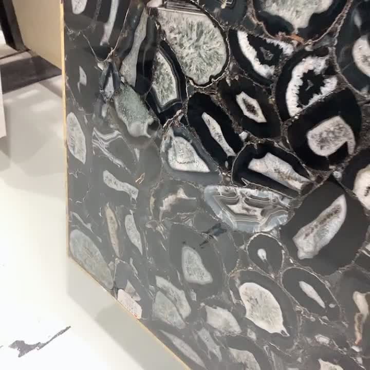 Black Agate Stone Slabs Luxury Black Semiprecious Suppliers