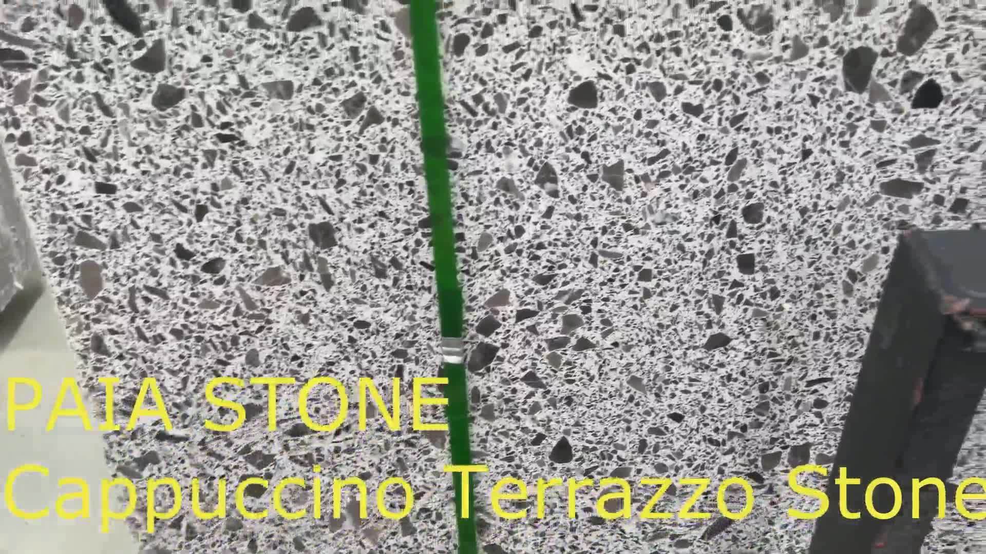 Customized Popular Design Cappuccino Grey Terrazzo Stone