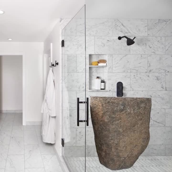 Natural Stone Finish Building Material Grey Granite Sink