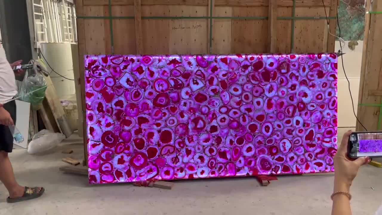 Pink Agate Slabs For Floor