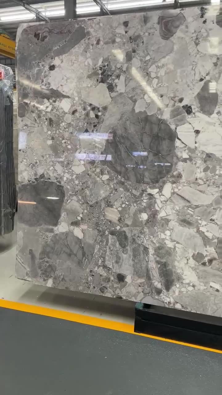 Natural Terrazzo Grey  Marble Slabs