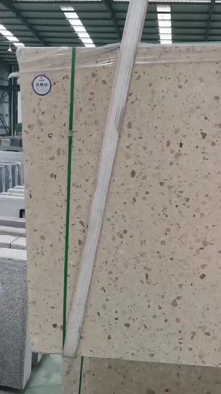 Pupular Beige Cement Terrazzo Stone For Flooring