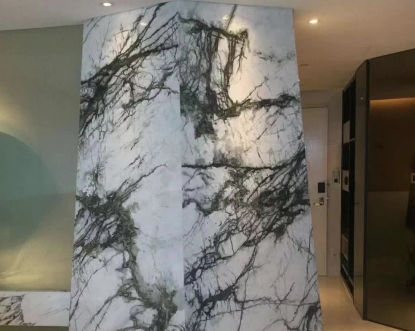 Natural White Stone Clivia Marble Slabs