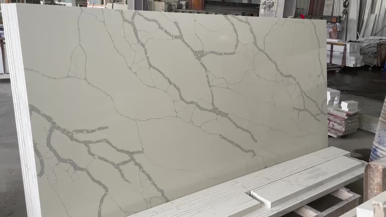 Artificial Stone Calacatta White Quartz Slab