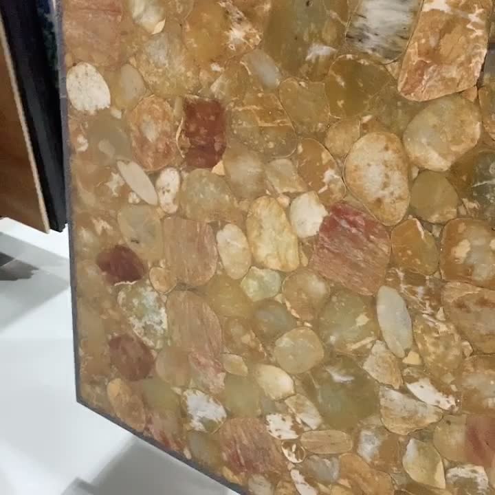 Backlit Yellow Onyx Agate Stone Semiprecious Gemstone Slabs