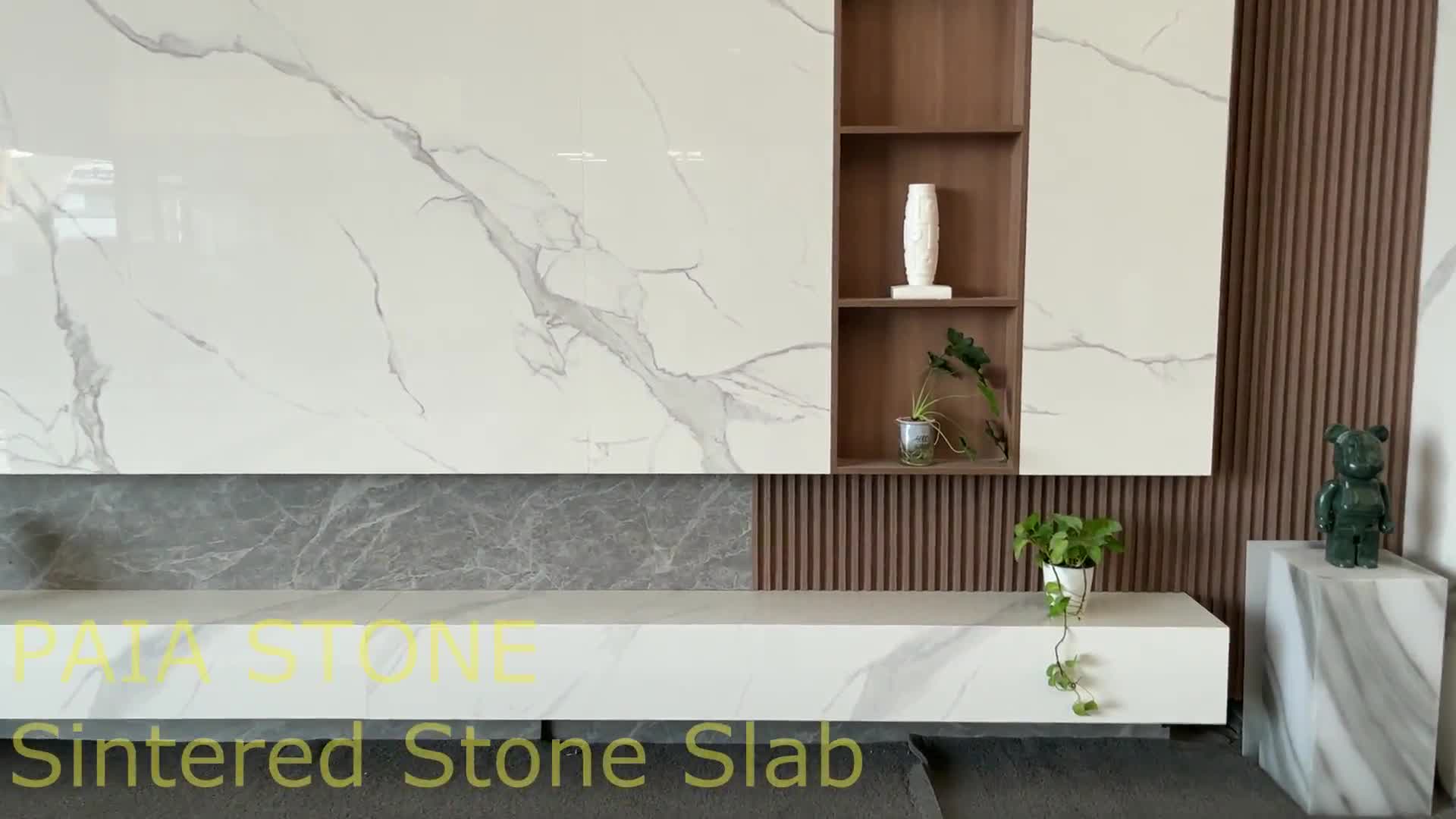 Calacatta White Sintered Stone TV Background Wall For Home